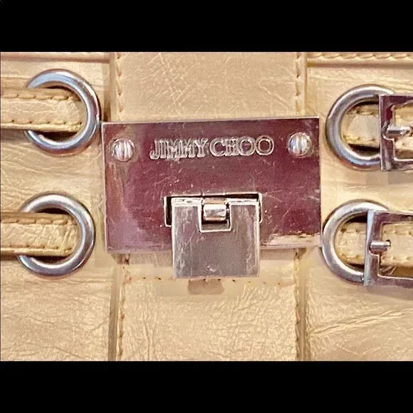 Authentic JC Jimmy Choo Gold/Yellow mini Crossbody shoulder bag - Picture 3 of 5